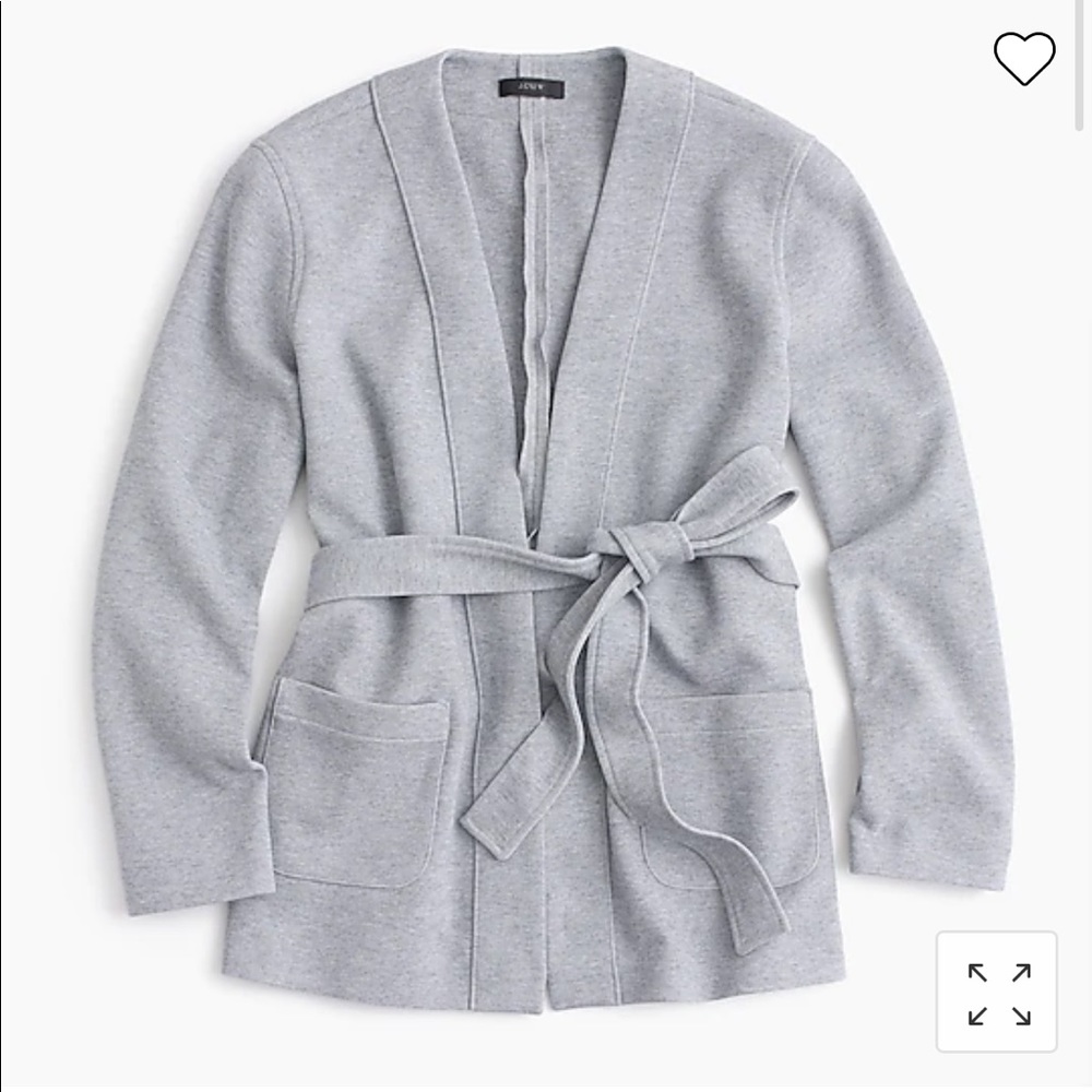 J Crew Belted Sweatshirt Blazer